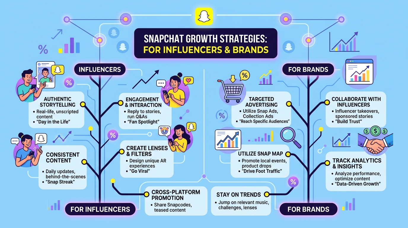 Snapchat Growth Strategies for Influencers & Brands